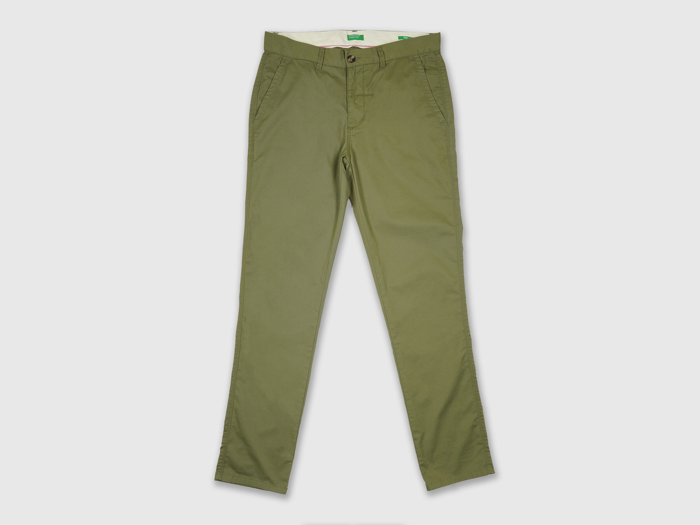 Slim fit twill trousers image number 5